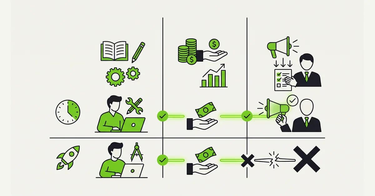 Diagram tiga unsur hubungan kerja menurut UU Ketenagakerjaan yaitu pekerjaan, upah, dan perintah, dengan part time memenuhi ketiganya dan freelance umumnya tidak memenuhi unsur perintah