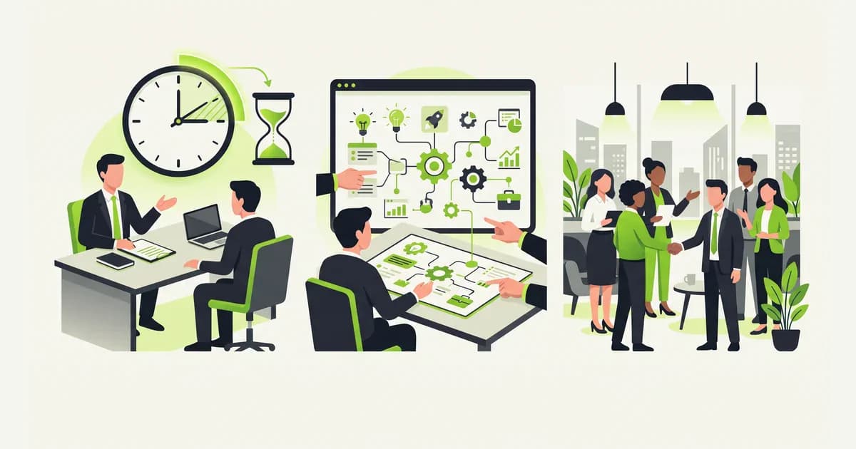Diagram tanda positif setelah interview seperti durasi melebihi jadwal, pembahasan detail pekerjaan, dan perkenalan dengan tim
